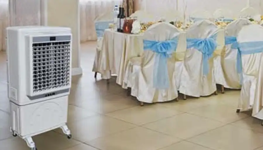 Raffrescatore mobile 2 palastra che si vede che c'è molto caldo e afa